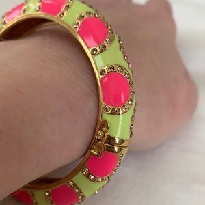 Kate Spade Bright Green & Pink Bangle Bracelet
